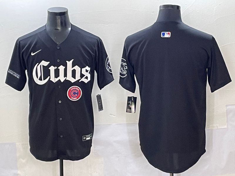 Men 2025 Chicago Cubs Blank Black Five generations Joint Name Nike MLB Jersey style 7->chicago cubs->MLB Jersey